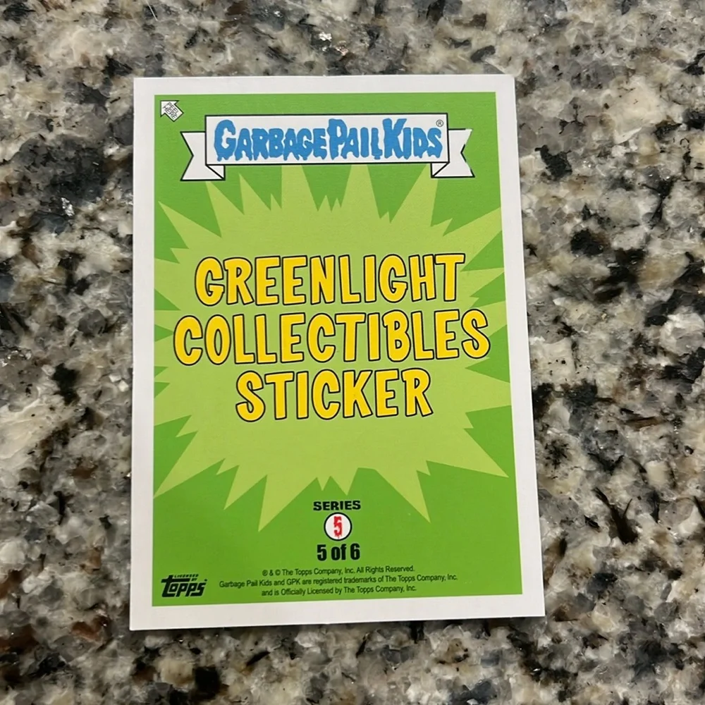 Garbage Pail Kids GPK Greenlight Rhetta White & Blue card Topps